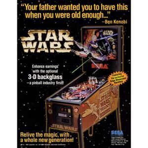 Star Wars Trilogy Pinball FLYER Original NOS 1997 Art Print Sheet Sci-Fi